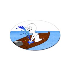 Spirit-boat-funny-comic-graphic Sticker Oval (100 Pack) by 99art