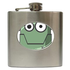 Cartoon-cute-frankenstein-halloween Hip Flask (6 Oz) by 99art