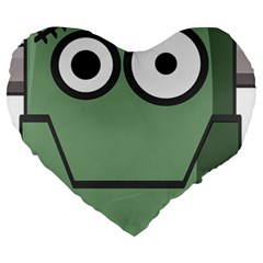 Cartoon-cute-frankenstein-halloween Large 19  Premium Heart Shape Cushions by 99art