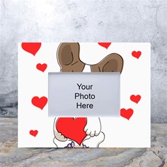 Animation-dog-cute-animate-comic White Tabletop Photo Frame 4 x6  by 99art