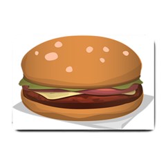 Hamburger-cheeseburger-burger-lunch Small Doormat by 99art