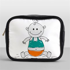 Baby-cute-child-birth-happy Mini Toiletries Bag (one Side) by 99art