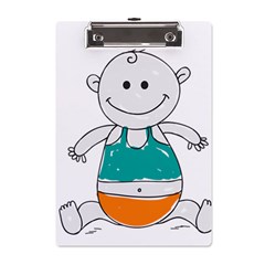 Baby-cute-child-birth-happy A5 Acrylic Clipboard by 99art