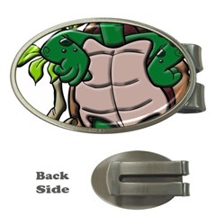 Amphibian-animal-cartoon-reptile Money Clips (oval)  by 99art