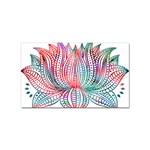 Lotus Feathers Boho Watercolor Sticker Rectangular (100 pack) Front