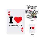 I love cannoli  Playing Cards 54 Designs (Mini) Front - HeartA