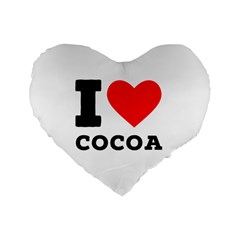 I Love Cocoa Standard 16  Premium Heart Shape Cushions by ilovewhateva