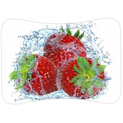 Red Strawberries Water Squirt Strawberry Fresh Splash Drops Velour Seat Head Rest Cushion by B30l