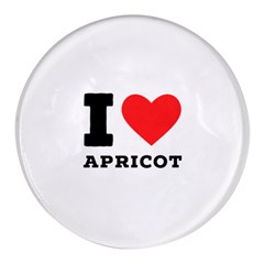 I Love Apricot  Round Glass Fridge Magnet (4 Pack) by ilovewhateva