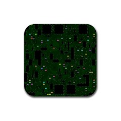 Circuit Board Conductor Tracks Rubber Square Coaster (4 Pack) by Cowasu