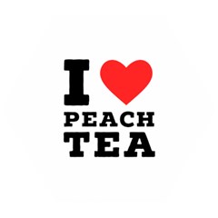 I Love Peach Tea Wooden Puzzle Hexagon by ilovewhateva