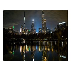 New York Night Central Park Skyscrapers Skyline Premium Plush Fleece Blanket (large) by Cowasu