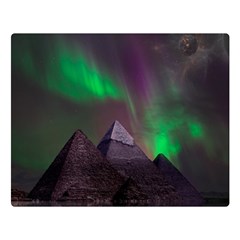 Fantasy Pyramid Mystic Space Aurora Premium Plush Fleece Blanket (large) by Cowasu