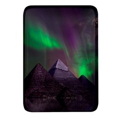 Fantasy Pyramid Mystic Space Aurora Rectangular Glass Fridge Magnet (4 Pack) by Cowasu