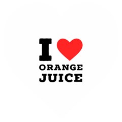 I Love Orange Juice Wooden Puzzle Heart by ilovewhateva