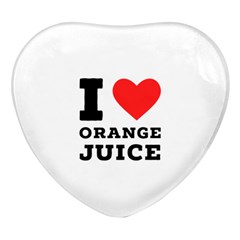 I Love Orange Juice Heart Glass Fridge Magnet (4 Pack) by ilovewhateva