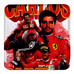 Carlos Sainz Square Glass Fridge Magnet (4 Pack) by Boster123