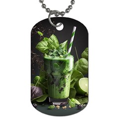 Drink Spinach Smooth Apple Ginger Dog Tag (two Sides) by Ndabl3x