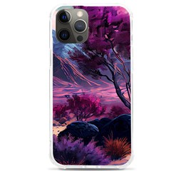 Landscape Painting Purple Tree Iphone 12 Pro Max Tpu Uv Print Case by Ndabl3x