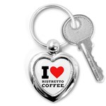 I love ristretto coffee Key Chain (Heart) Front