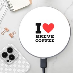 I Love Breve Coffee Wireless Fast Charger(white) by ilovewhateva