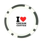 I love cream coffee Poker Chip Card Guard (10 pack) Back