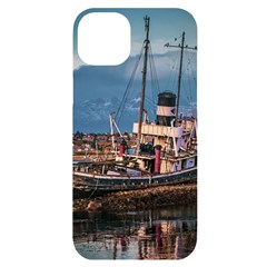 End Of The World: Nautical Memories At Ushuaia Port, Argentina Iphone 14 Plus Black Uv Print Case by dflcprintsclothing