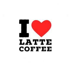 I Love Latte Coffee Wooden Puzzle Heart by ilovewhateva