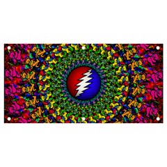 Grateful Dead Pattern Banner And Sign 4  X 2  by Wav3s