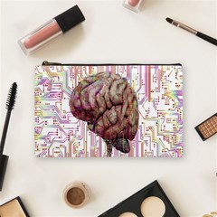 Brain Think Neurons Circuit Cosmetic Bag (medium) by Wav3s