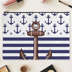 Anchor-background-design Cosmetic Bag (xxxl) by Wav3s