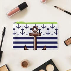 Anchor-background-design Cosmetic Bag (xs) by Wav3s