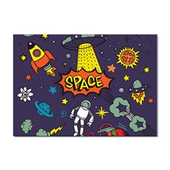 Vector Flat Space Design Background With Text Sticker A4 (10 Pack) by Wav3s