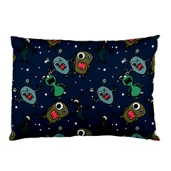 Monster-alien-pattern-seamless-background Pillow Case (two Sides) by Wav3s