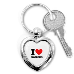 I Love Sauces Key Chain (heart) by ilovewhateva