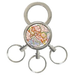 Map Europe Globe Countries States 3-ring Key Chain by Ndabl3x