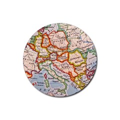 Map Europe Globe Countries States Rubber Coaster (round) by Ndabl3x