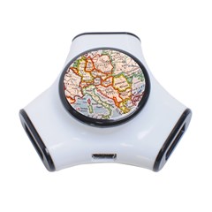 Map Europe Globe Countries States 3-port Usb Hub by Ndabl3x