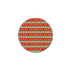 Christmas Papers Red And Green Golf Ball Marker by Ndabl3x