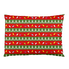 Christmas Papers Red And Green Pillow Case by Ndabl3x