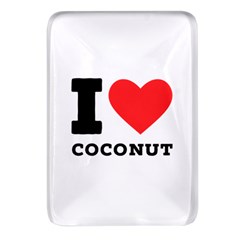 I Love Coconut Rectangular Glass Fridge Magnet (4 Pack) by ilovewhateva