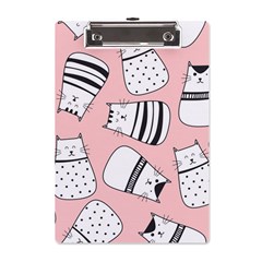 Cute Cats Cartoon Seamless-pattern A5 Acrylic Clipboard by Vaneshart