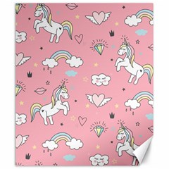 Cute-unicorn-seamless-pattern Canvas 20  X 24  by Vaneshart