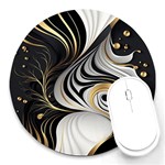 Pattern Gold Marble Round Mousepad Front