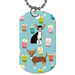 Chihuahua Bubble Kawaii Boba Tea Cute Dog Dog Tag (one Side) by Wav3s