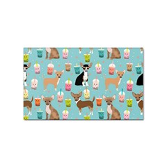 Chihuahua Bubble Kawaii Boba Tea Cute Dog Sticker (rectangular) by Wav3s