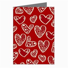 Vector Seamless Pattern Of Hearts With Valentine s Day Greeting Cards (pkg Of 8) by Wav3s