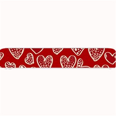 Vector Seamless Pattern Of Hearts With Valentine s Day Small Bar Mat by Wav3s