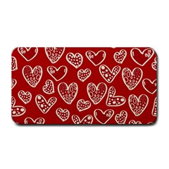 Vector Seamless Pattern Of Hearts With Valentine s Day Medium Bar Mat by Wav3s