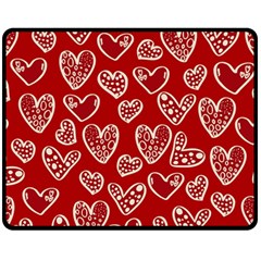 Vector Seamless Pattern Of Hearts With Valentine s Day Fleece Blanket (medium) by Wav3s